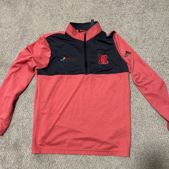 Adidas Vintage Quarter-Zip, Official On-Field Apparel, Rutgers, Medium - Picture 1 of 3